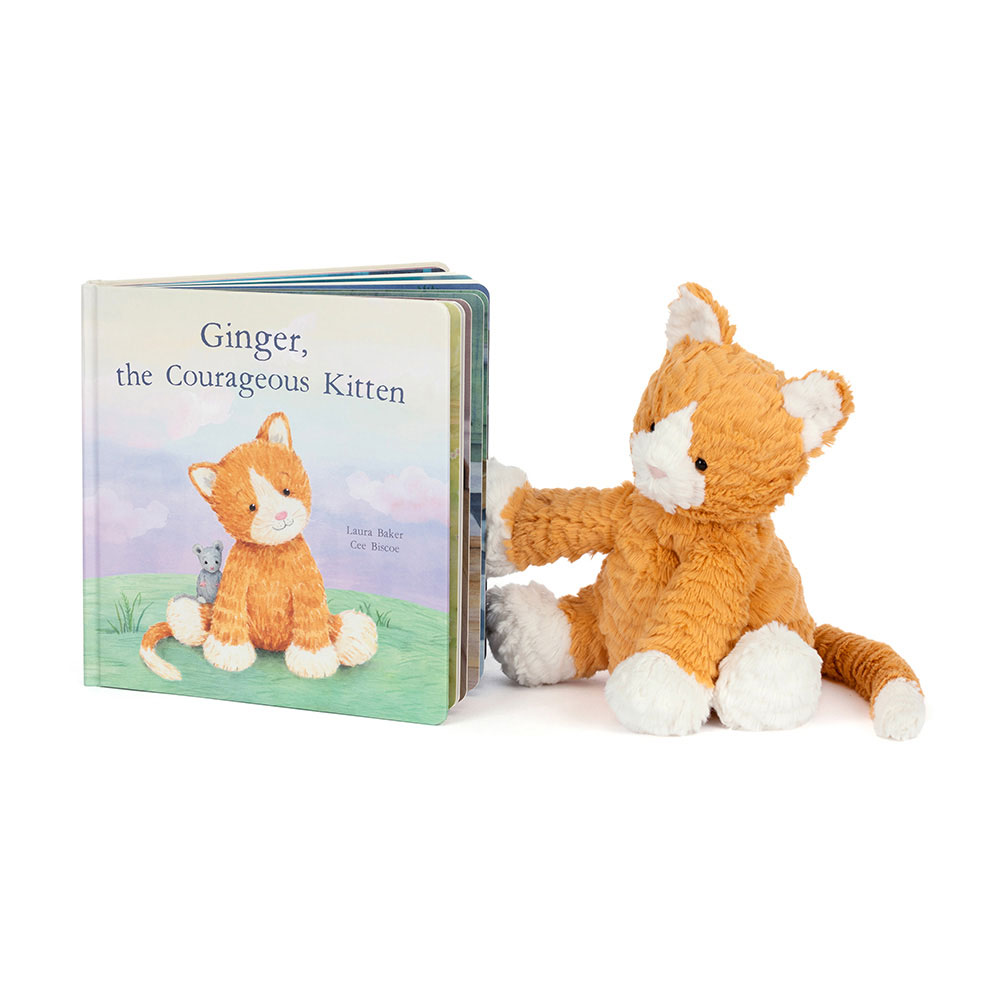 Ginger, the Courageous Kitten Book and Fuddlewuddle Ginger Cat, Main View