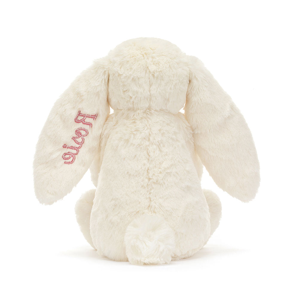 Personalised Bashful Red Love Heart Bunny Medium, View 4